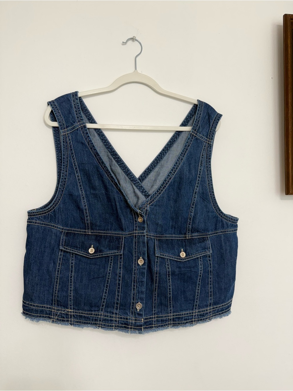 Pilcro Blue Denim Vest